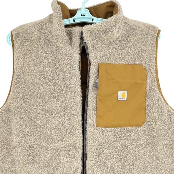 Carhartt Women's Montana Tan Relaxed Insulated Reversible Vest 3X (24W-26W) NWOT - Picture 5 of 12